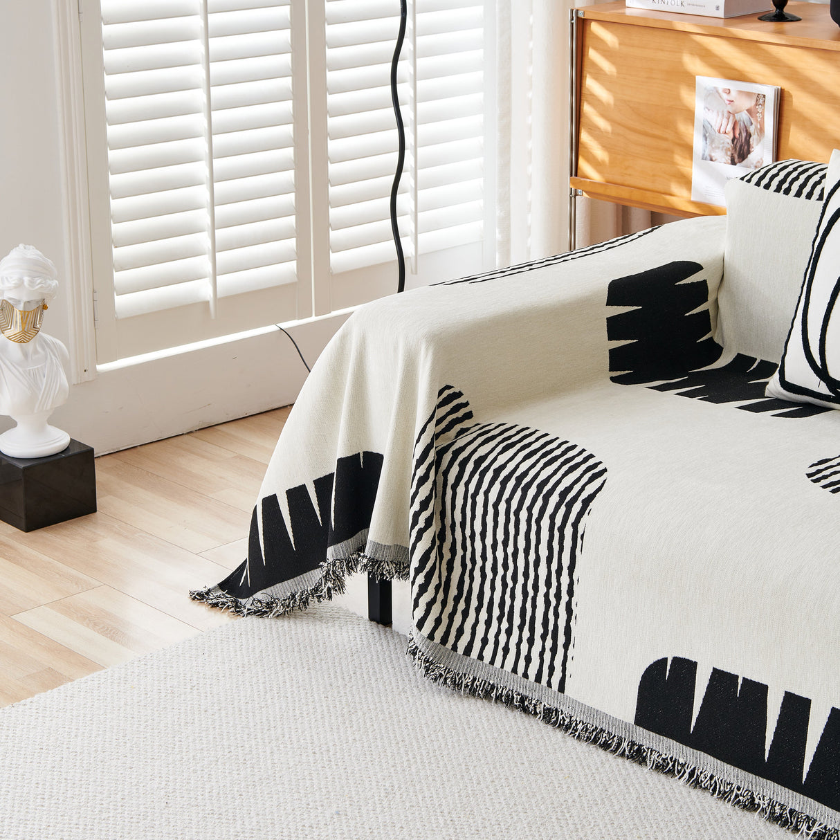 Soft Cozy Chenille Sofa Throw Blanket and Sectional Seat Covers, Scratch Resistant Sofa Couch Covers