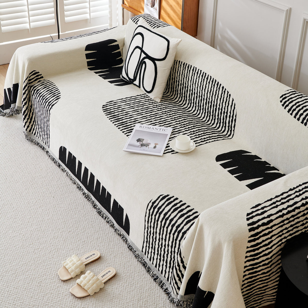 Soft Cozy Chenille Sofa Throw Blanket and Sectional Seat Covers, Scratch Resistant Sofa Couch Covers