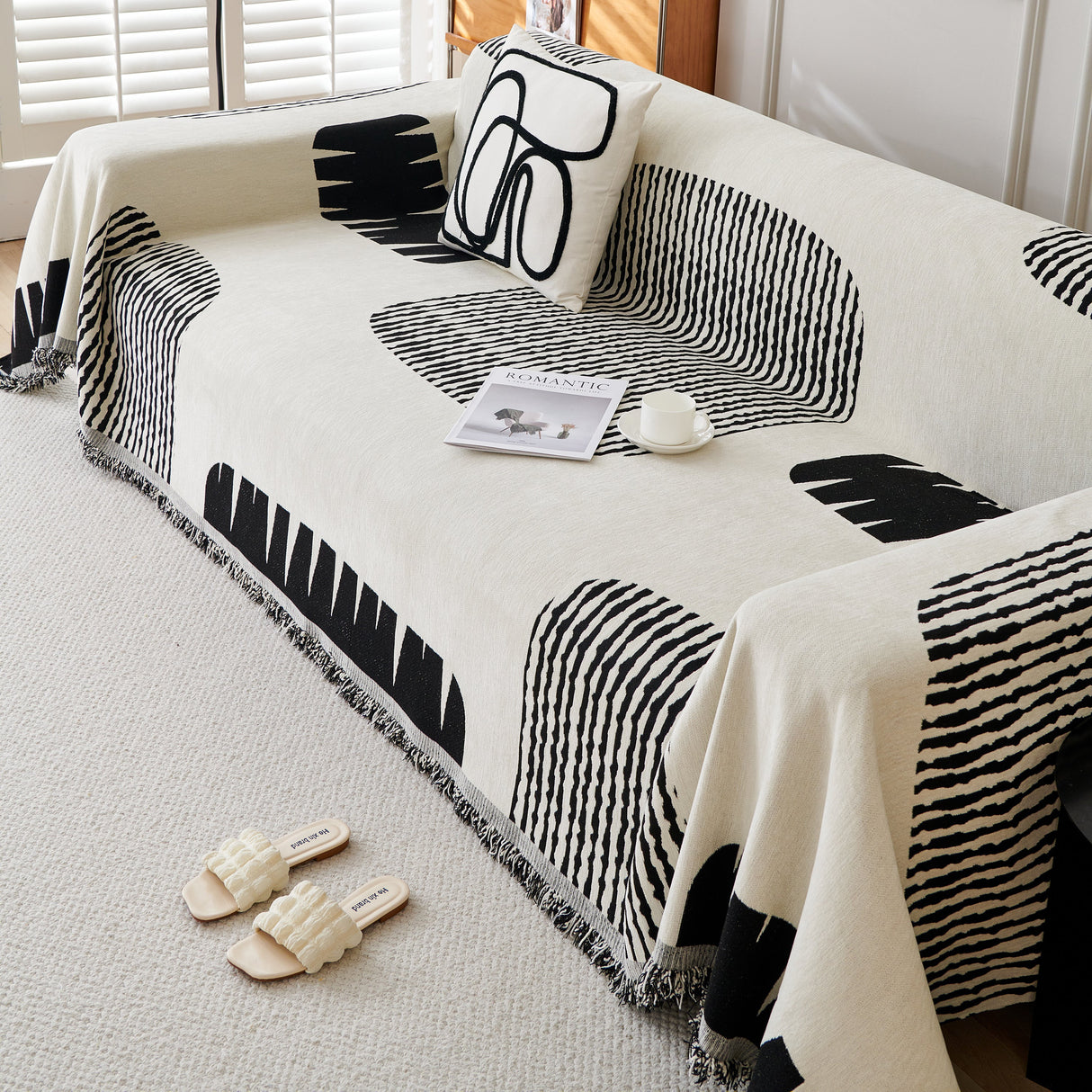 Soft Cozy Chenille Sofa Throw Blanket and Sectional Seat Covers, Scratch Resistant Sofa Couch Covers