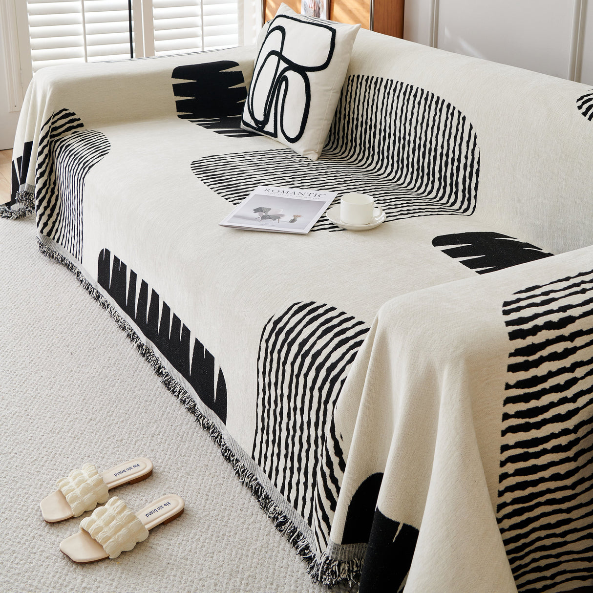 Soft Cozy Chenille Sofa Throw Blanket and Sectional Seat Covers, Scratch Resistant Sofa Couch Covers