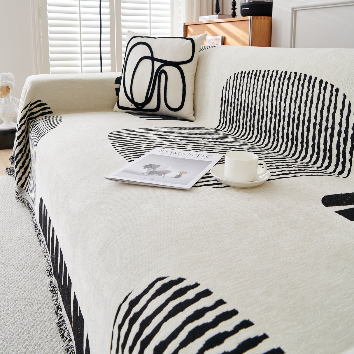 Soft Cozy Chenille Sofa Throw Blanket and Sectional Seat Covers, Scratch Resistant Sofa Couch Covers