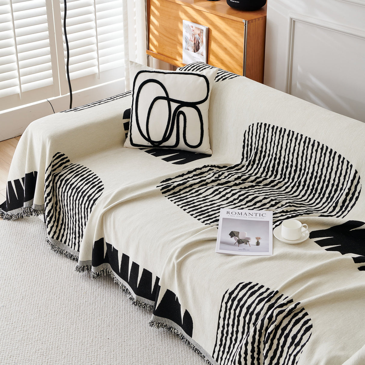 Soft Cozy Chenille Sofa Throw Blanket and Sectional Seat Covers, Scratch Resistant Sofa Couch Covers