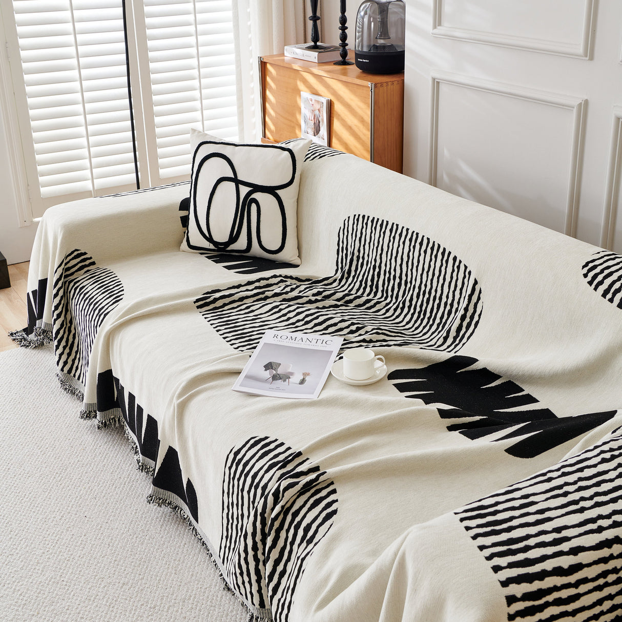 Soft Cozy Chenille Sofa Throw Blanket and Sectional Seat Covers, Scratch Resistant Sofa Couch Covers