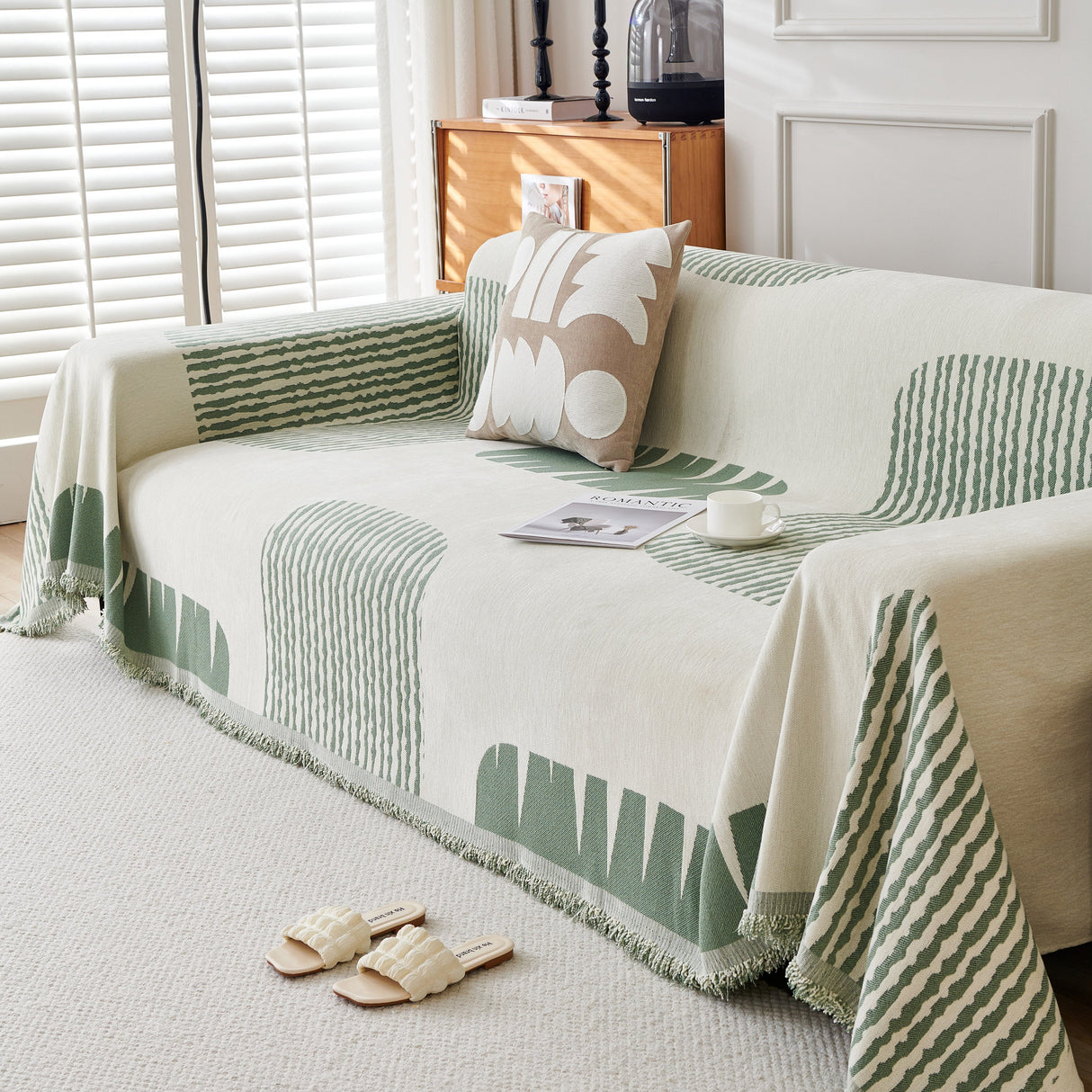 Soft Cozy Chenille Sofa Throw Blanket and Sectional Seat Covers, Scratch Resistant Sofa Couch Covers