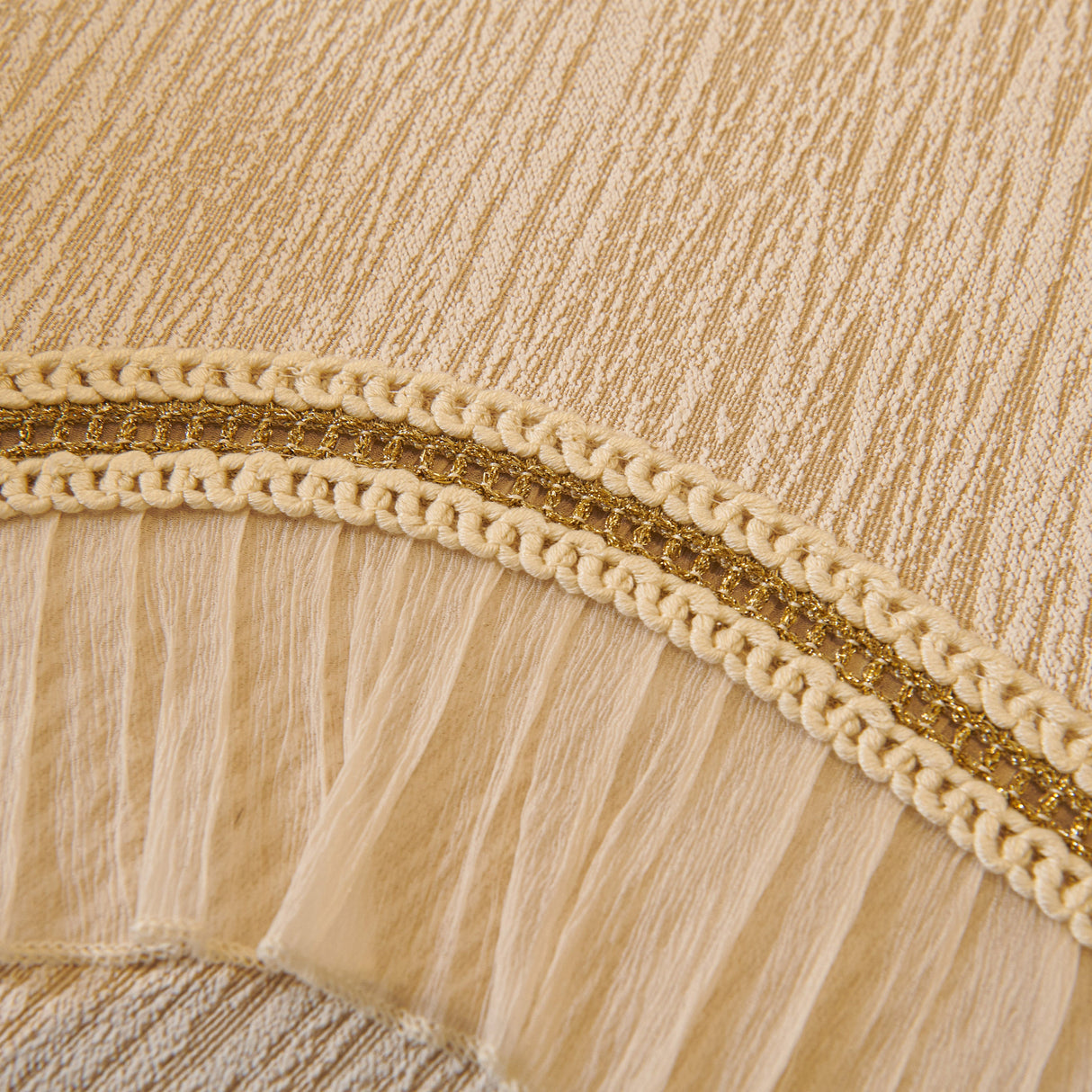 French Vintage Style Couch Cover with Skirt, Non-Slip Sectional Furniture Covers