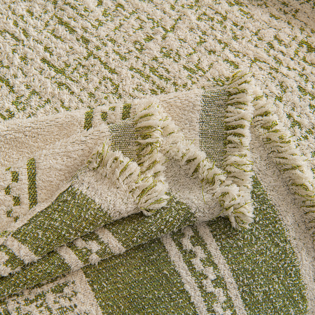 Textured Woven Furniture Protector for Couch, Rustic Farmhouse Sofa Throw Blanket