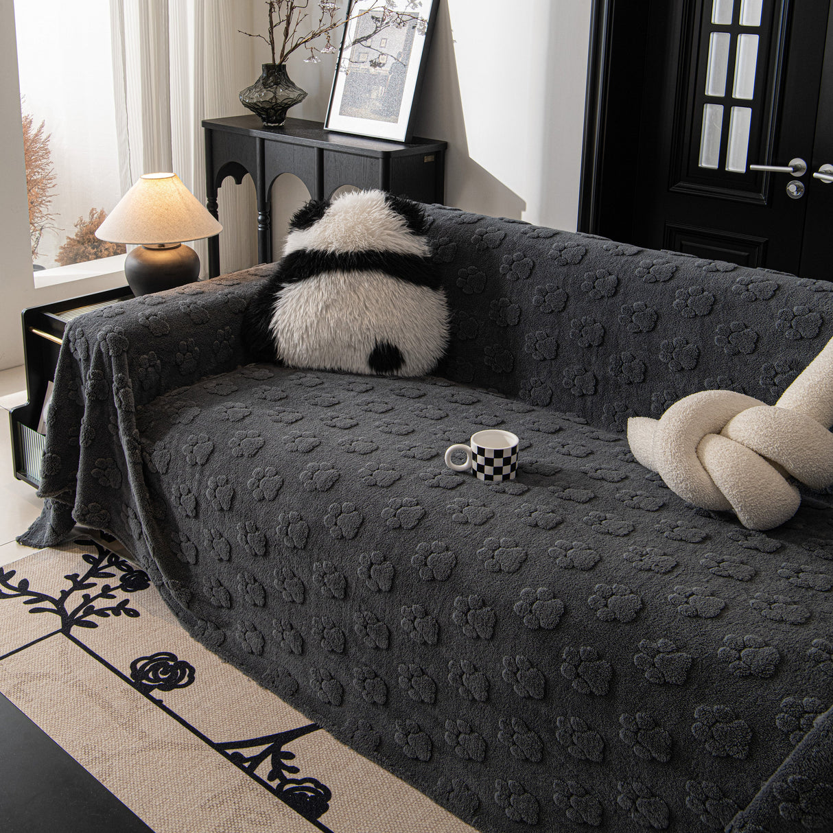 Plush Jacquard Blankets for The Sofa Soft Slipcover Sectional Cover Throws for Sofas