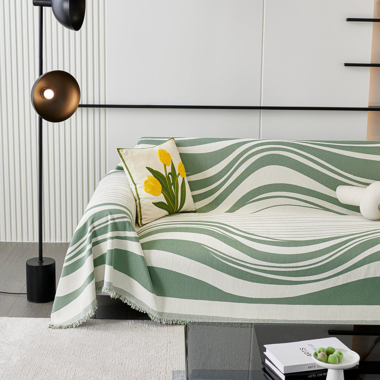 Soft Cozy Curved Throw Blankets for Couch, Sofa, Bed, Travel, Decorative Blankets for Women, Men, Kids Gift