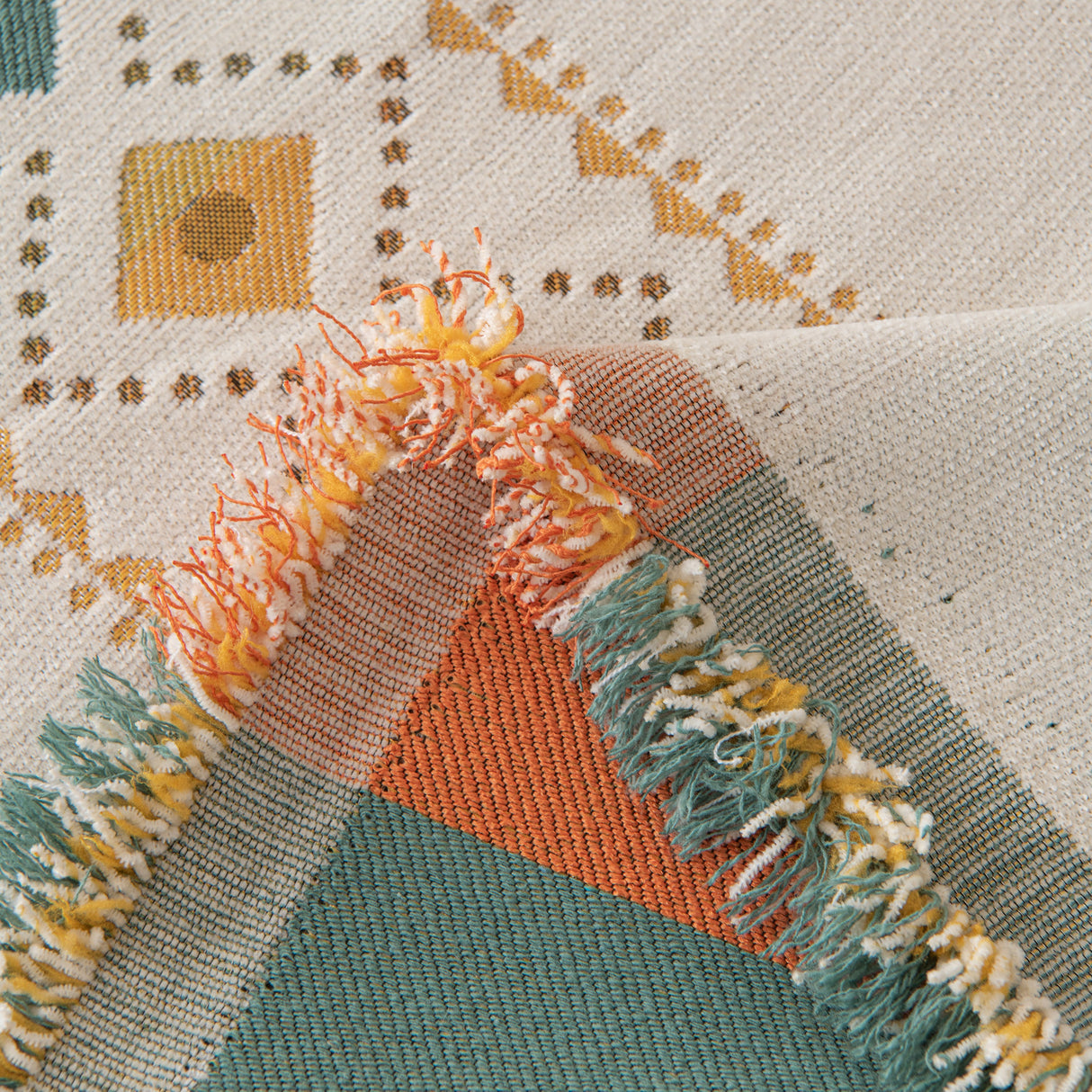 Bohemian Geometric Sofa Throw Cover, Cozy & Protective Ethnic-Inspired Couch Cover