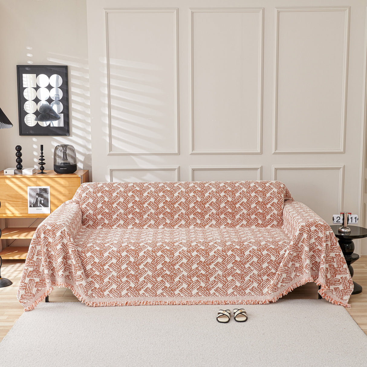 Oversized Reversible Couch Covers Sheet Blanket, L-Shape U-Shaped Sectional Protector for Cats Dogs