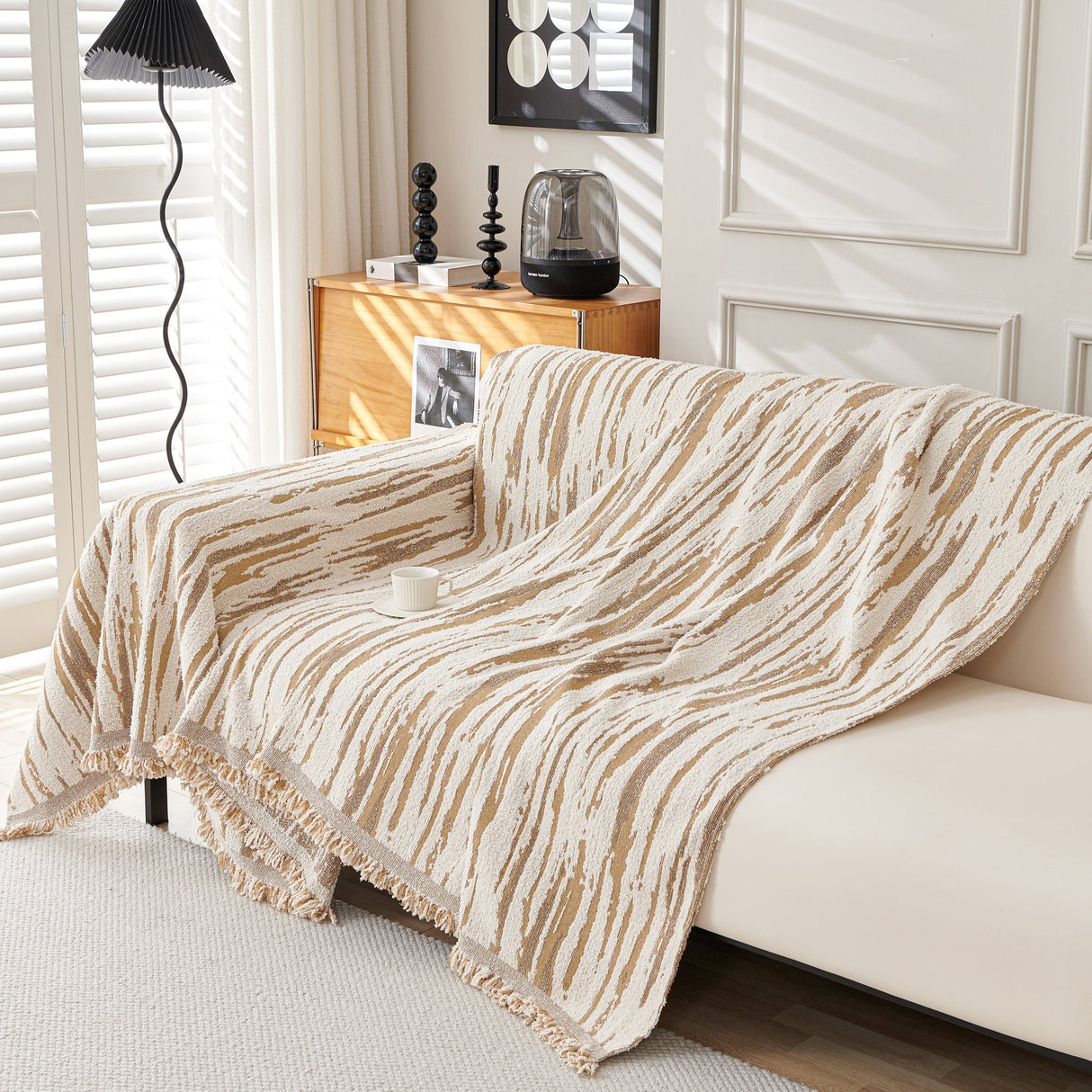 Reversible Sofa Throw Blanket, Couch Cover Sofa Slipcover for Most Shape Sofas