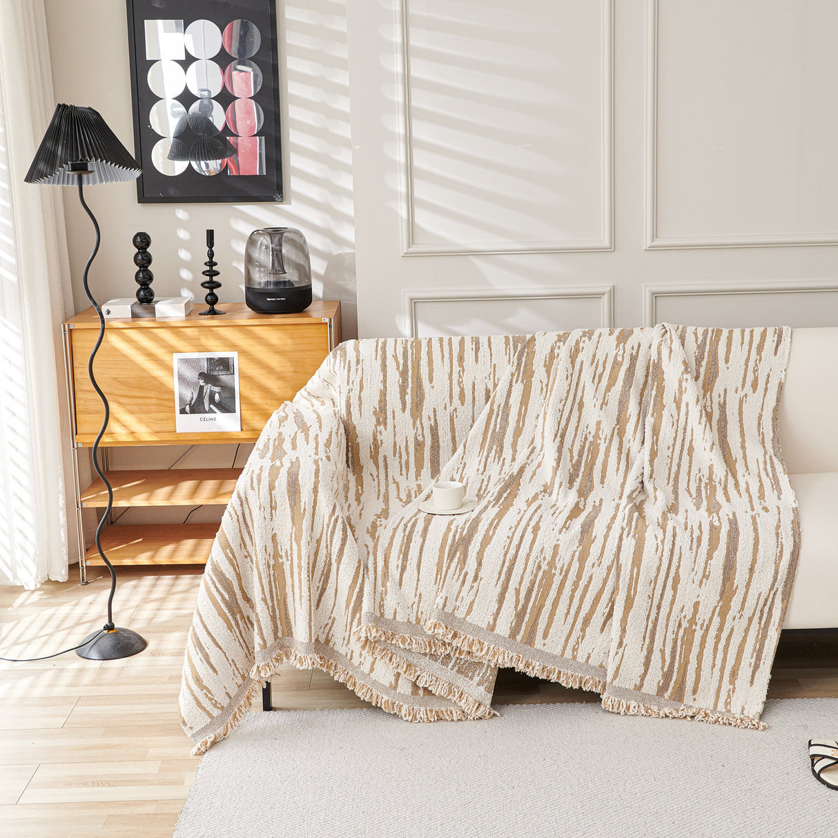 Reversible Sofa Throw Blanket, Couch Cover Sofa Slipcover for Most Shape Sofas