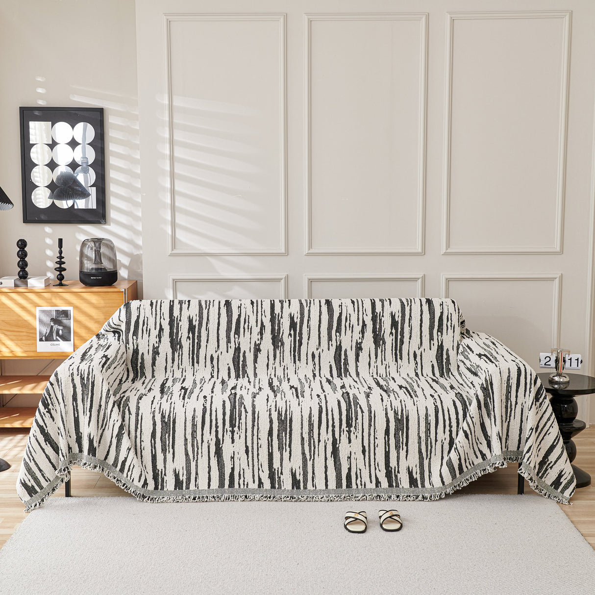 Reversible Sofa Throw Blanket, Couch Cover Sofa Slipcover for Most Shape Sofas