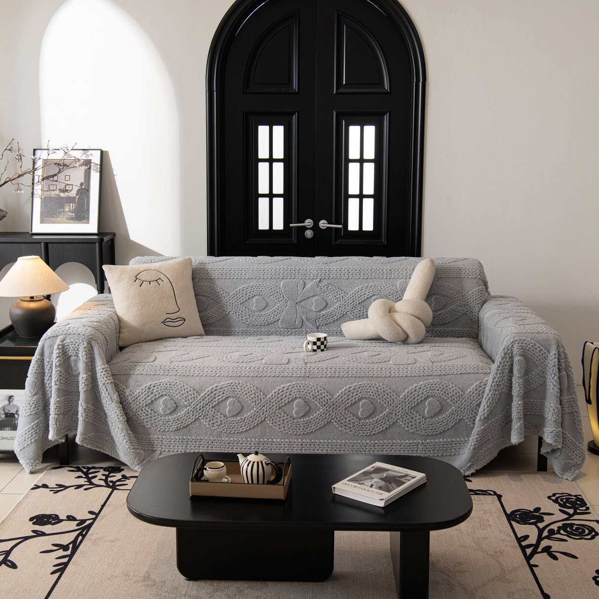 Soft Plush Fleece Throw Blanket for Couch Solid Cute Warm Couch Cover Blanket for Winter