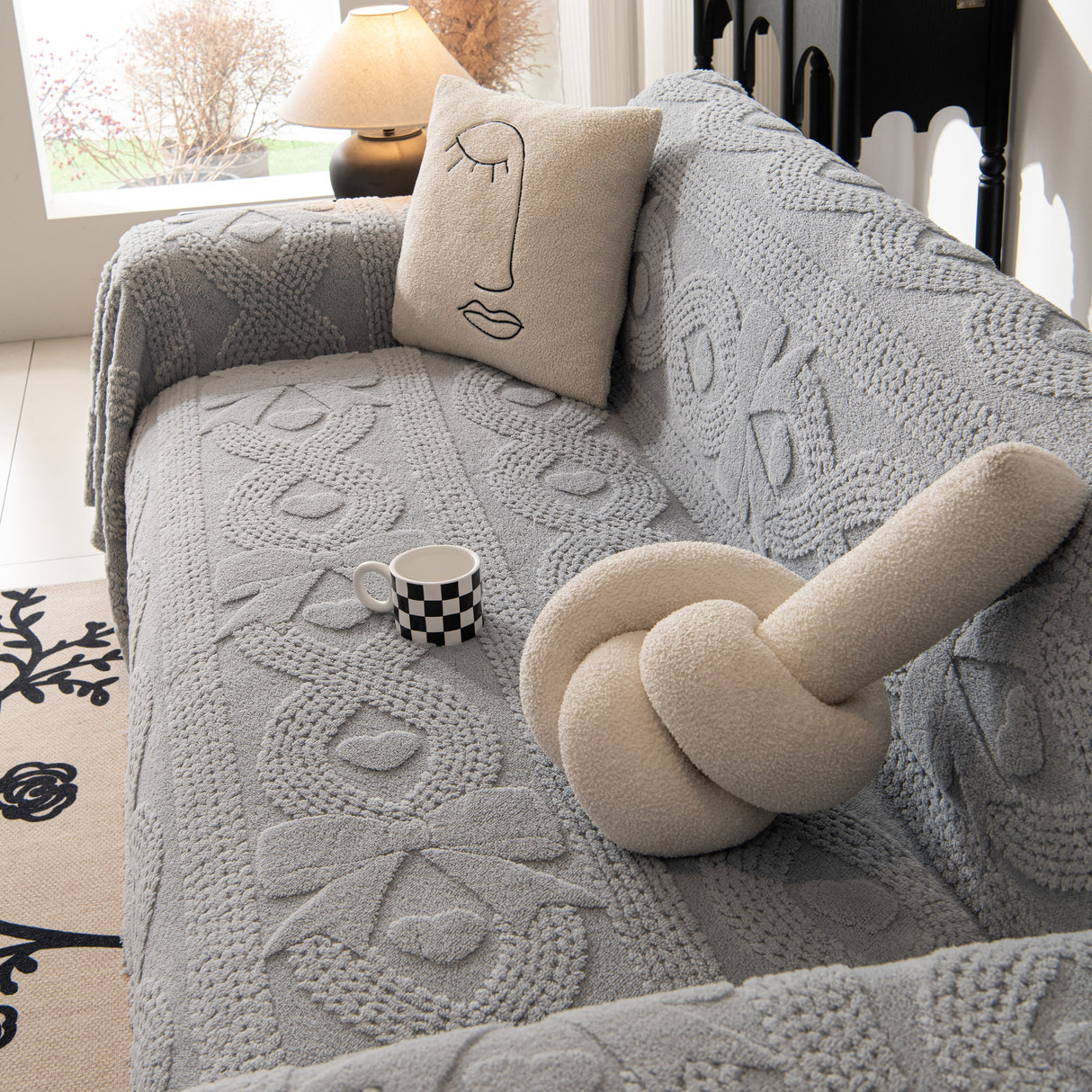 Soft Plush Fleece Throw Blanket for Couch Solid Cute Warm Couch Cover Blanket for Winter