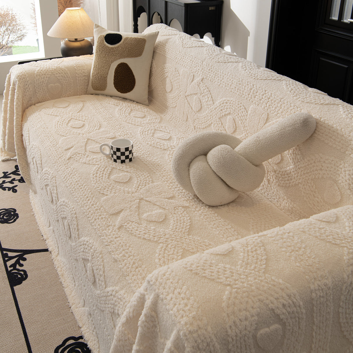 Soft Plush Fleece Throw Blanket for Couch Solid Cute Warm Couch Cover Blanket for Winter