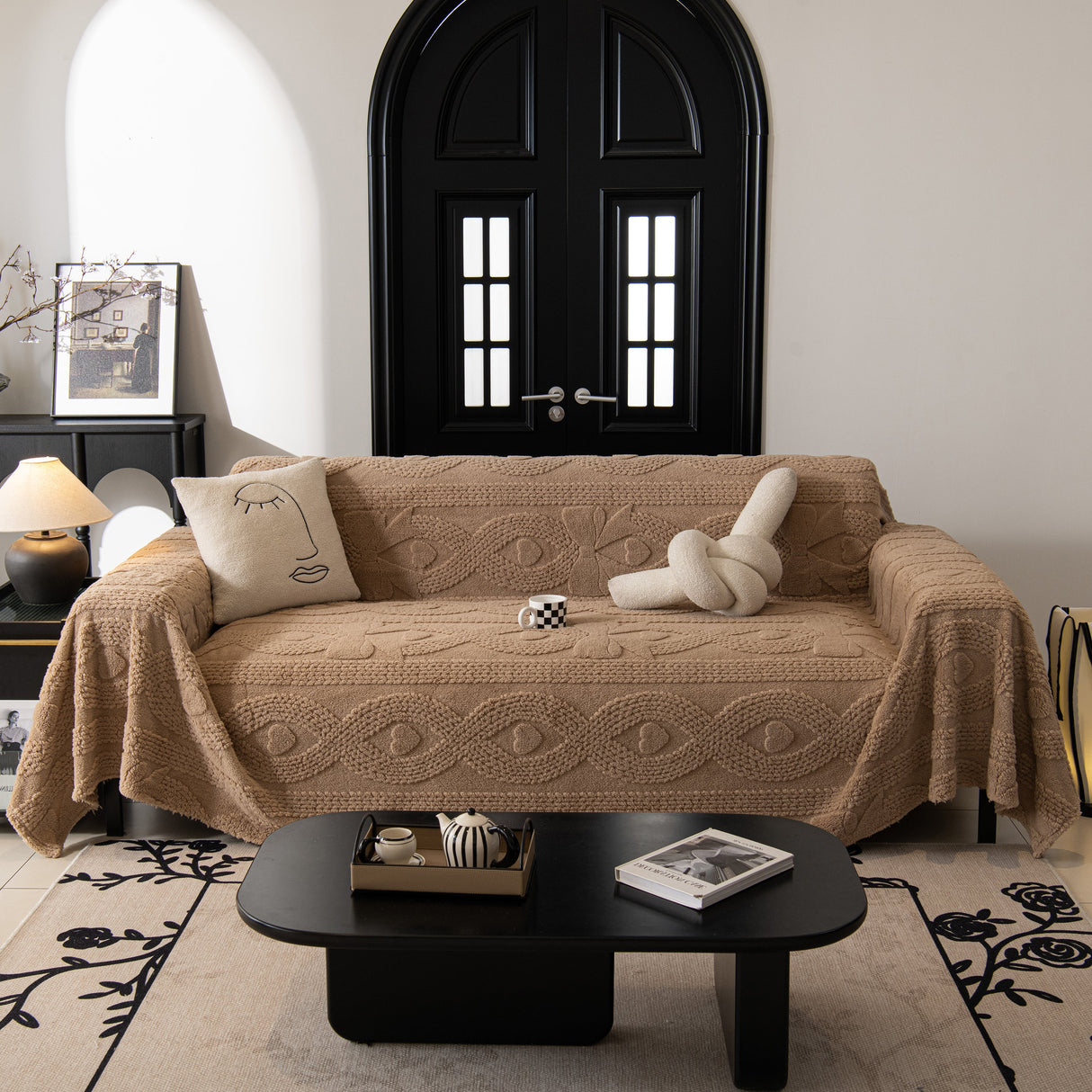 Soft Plush Fleece Throw Blanket for Couch Solid Cute Warm Couch Cover Blanket for Winter