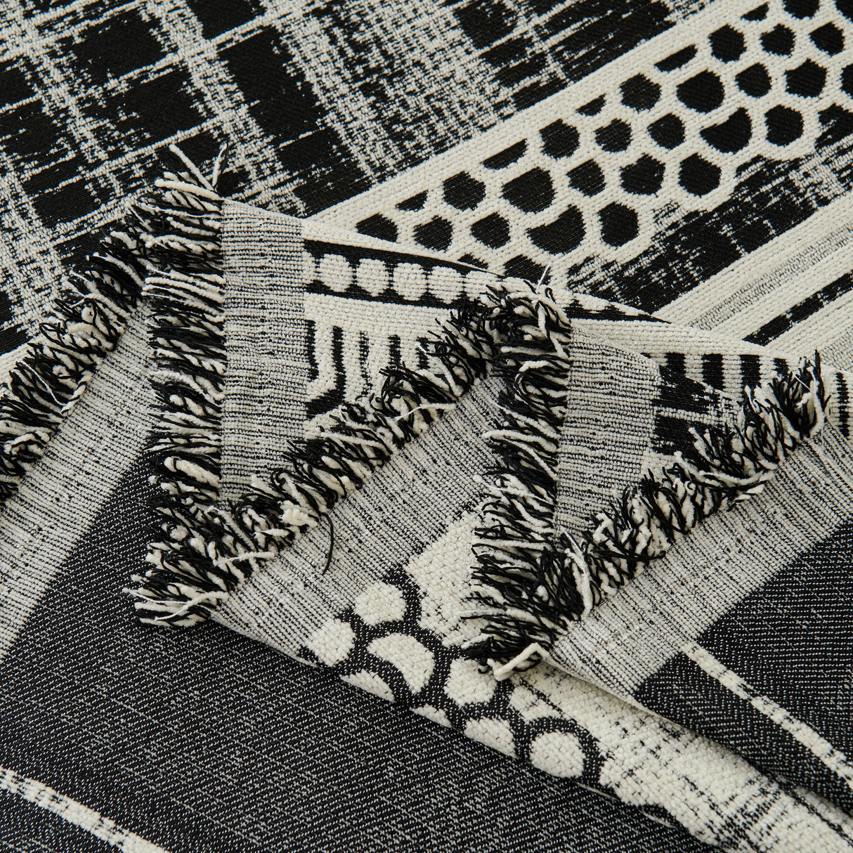 Chenille Sofa Cover Throw Blanket, Boho Geometric Scratch Proof Couch Protector