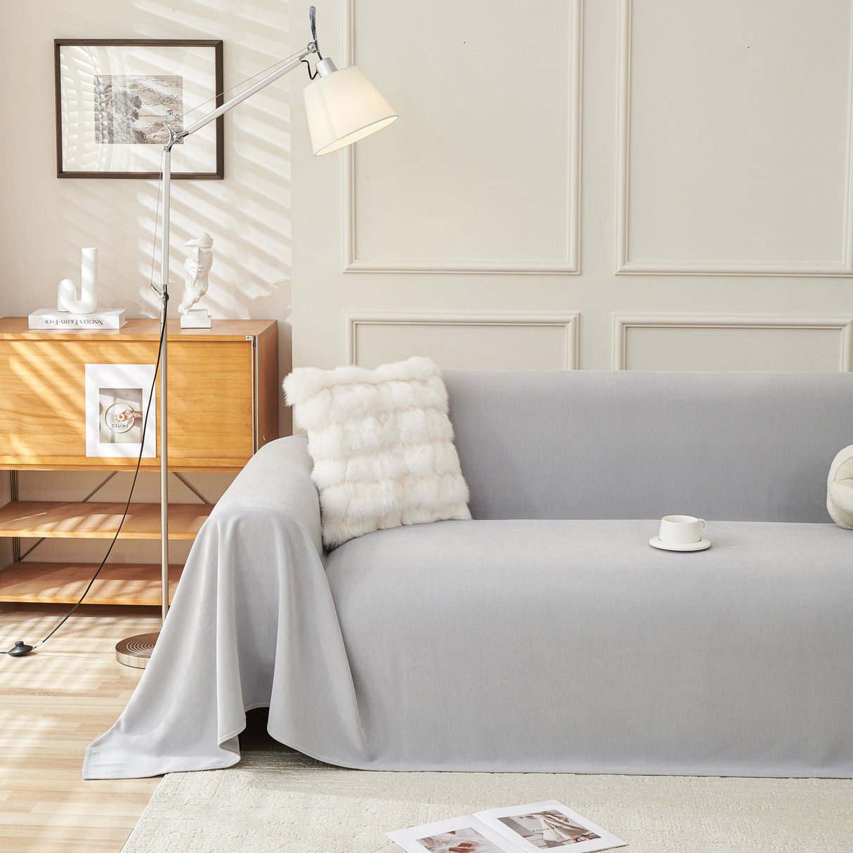 Waterproof Scratch Proof Sofa Protector Throw Blanket, Couch Cover for Pets & Kids