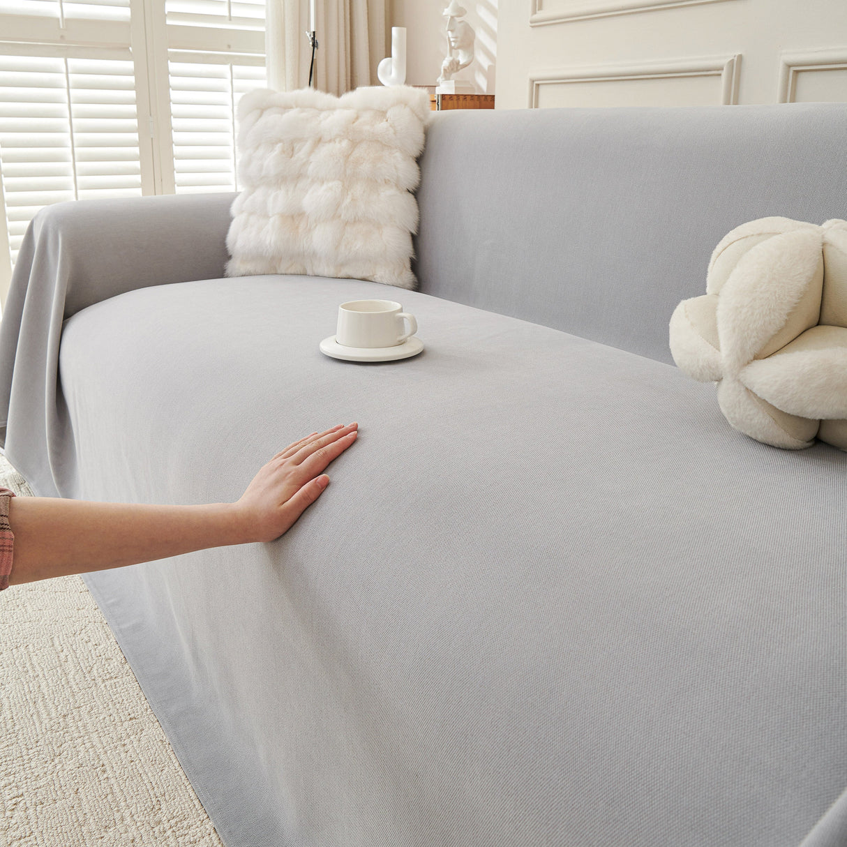 Waterproof Scratch Proof Sofa Protector Throw Blanket, Couch Cover for Pets & Kids