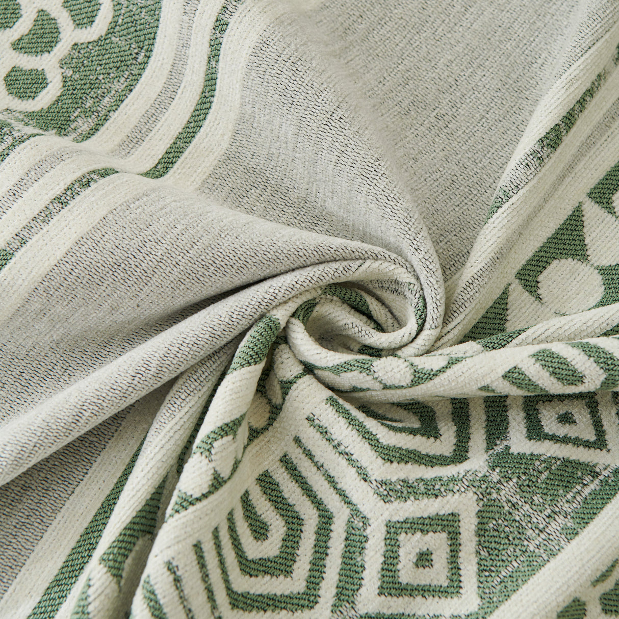 Chenille Sofa Cover Throw Blanket, Boho Geometric Scratch Proof Couch Protector