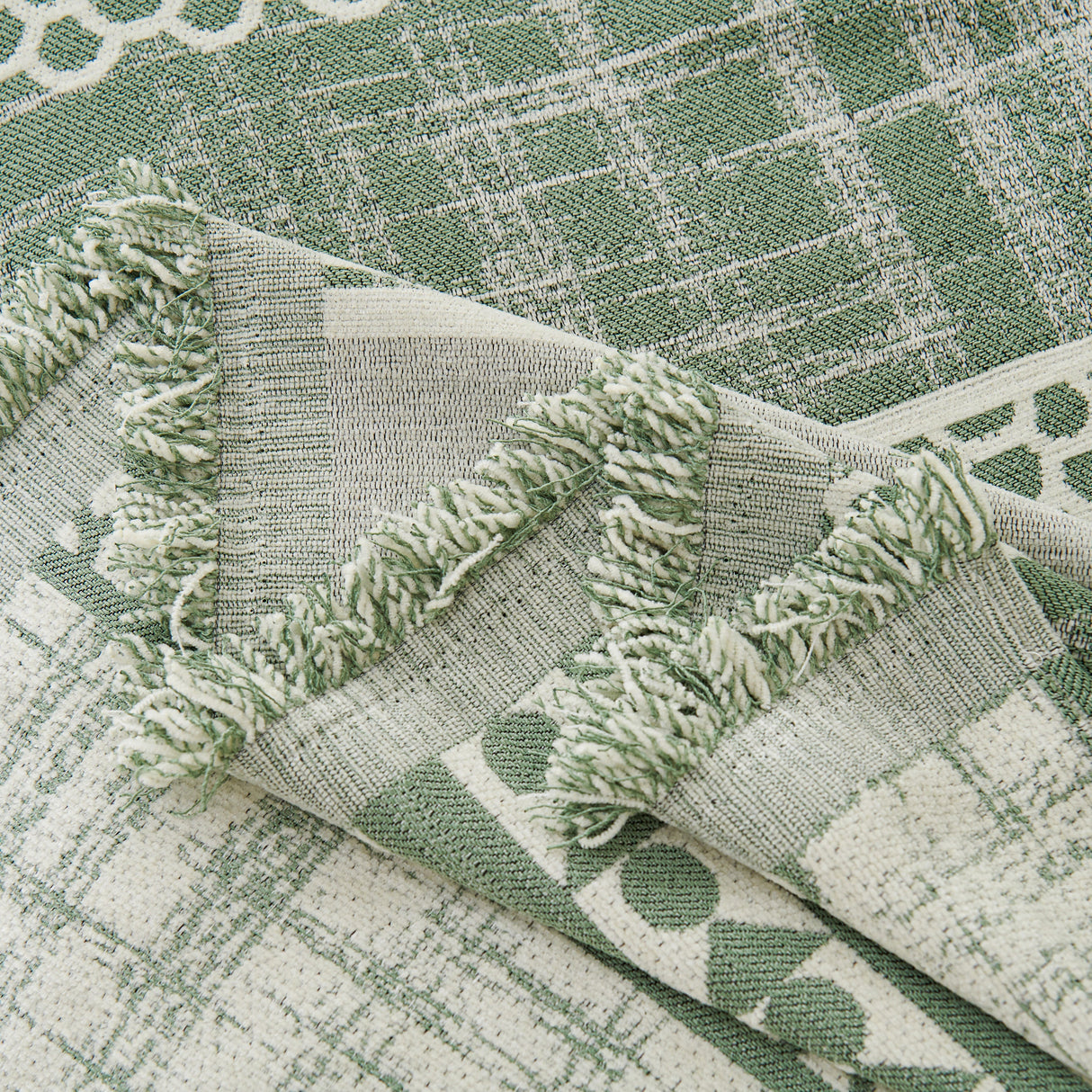 Chenille Sofa Cover Throw Blanket, Boho Geometric Scratch Proof Couch Protector