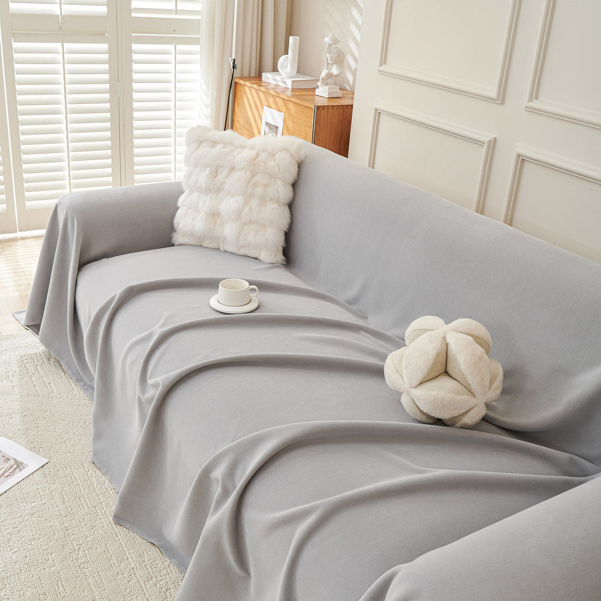 Waterproof Scratch Proof Sofa Protector Throw Blanket, Couch Cover for Pets & Kids