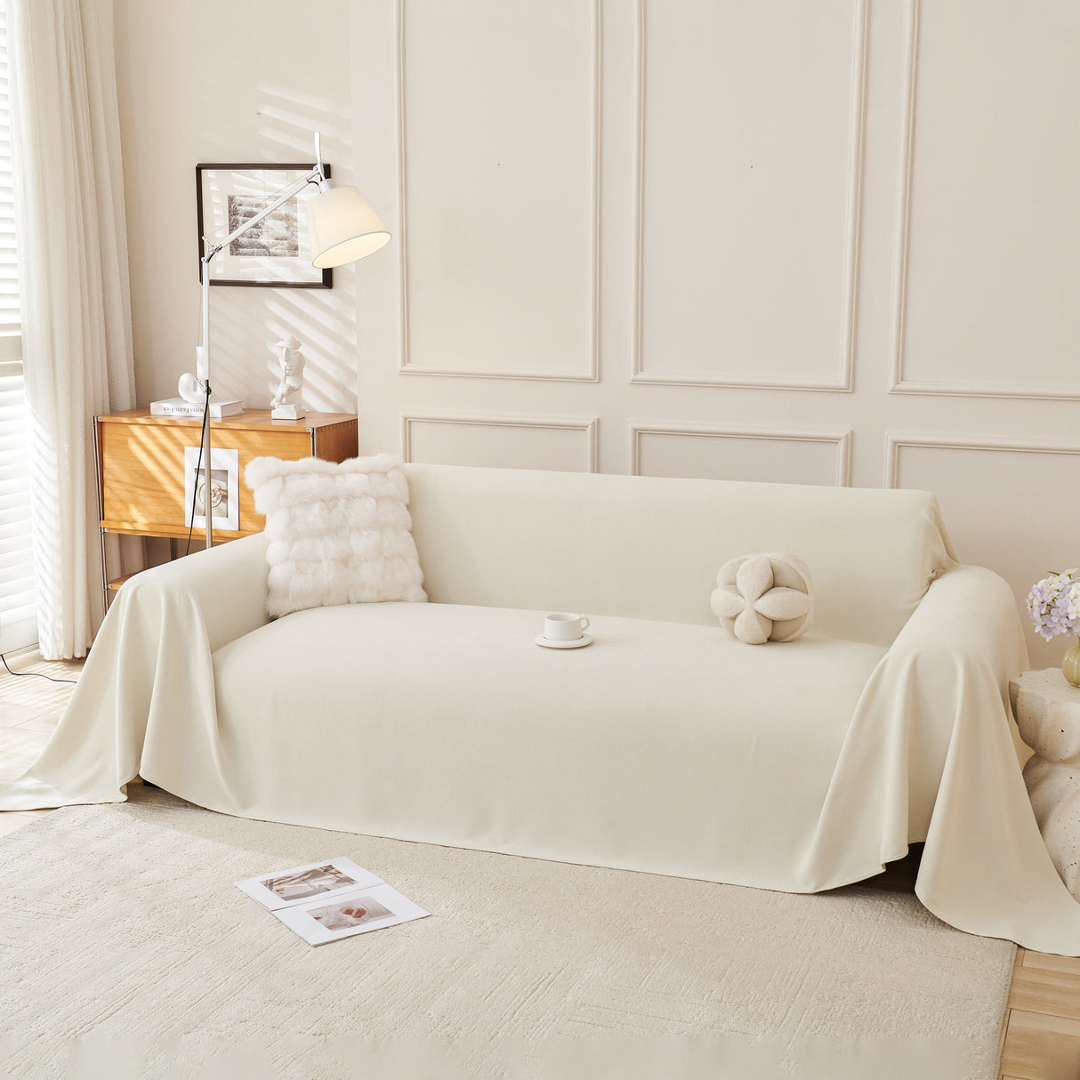 Waterproof Scratch Proof Sofa Protector Throw Blanket, Couch Cover for Pets & Kids