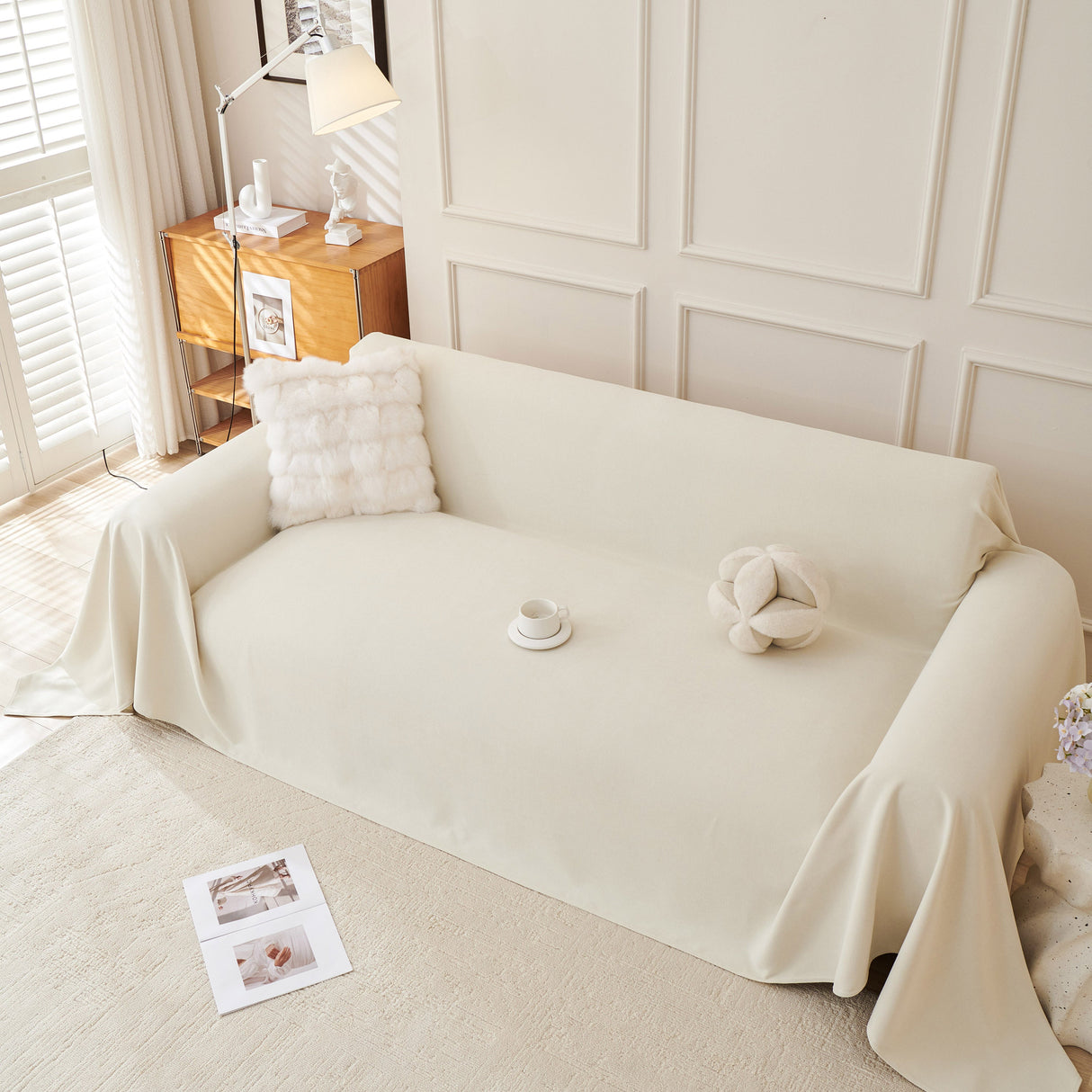 Waterproof Scratch Proof Sofa Protector Throw Blanket, Couch Cover for Pets & Kids