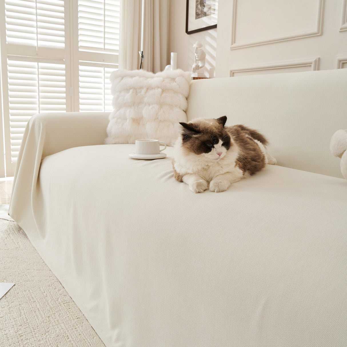 Waterproof Scratch Proof Sofa Protector Throw Blanket, Couch Cover for Pets & Kids