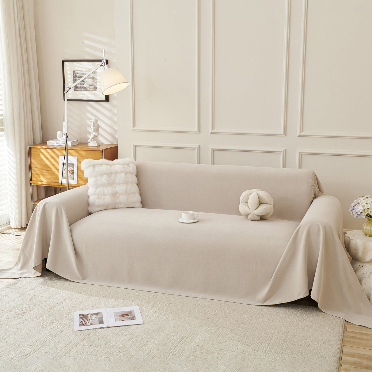 Waterproof Scratch Proof Sofa Protector Throw Blanket, Couch Cover for Pets & Kids