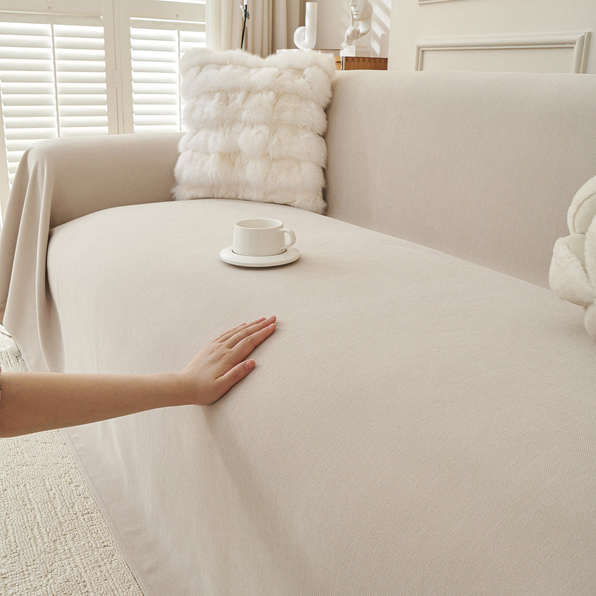 Waterproof Scratch Proof Sofa Protector Throw Blanket, Couch Cover for Pets & Kids