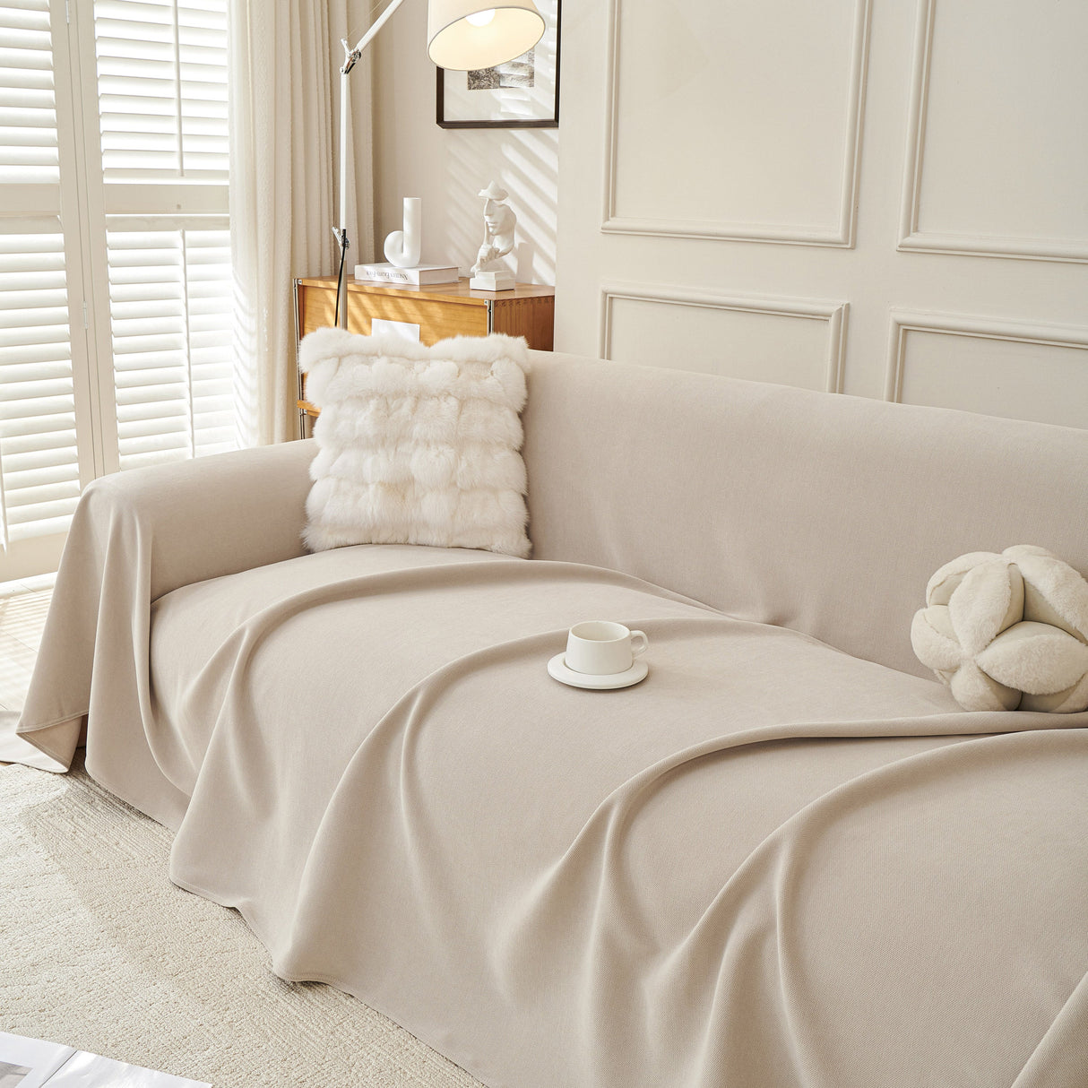 Waterproof Scratch Proof Sofa Protector Throw Blanket, Couch Cover for Pets & Kids