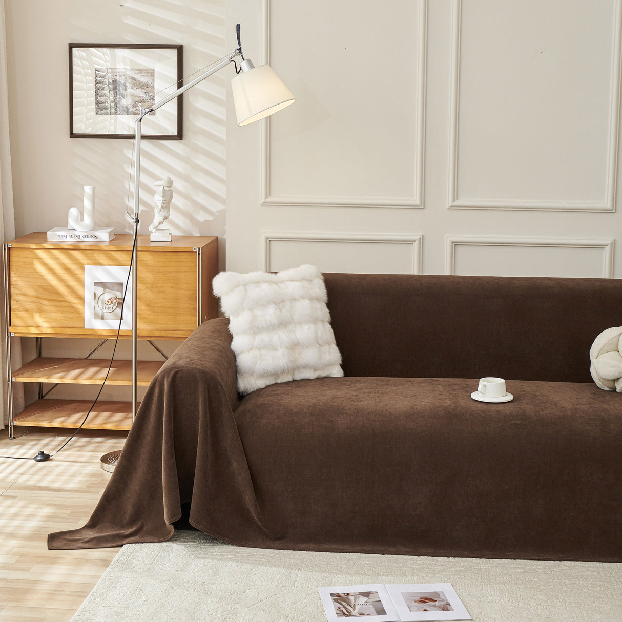 Waterproof Scratch Proof Sofa Protector Throw Blanket, Couch Cover for Pets & Kids