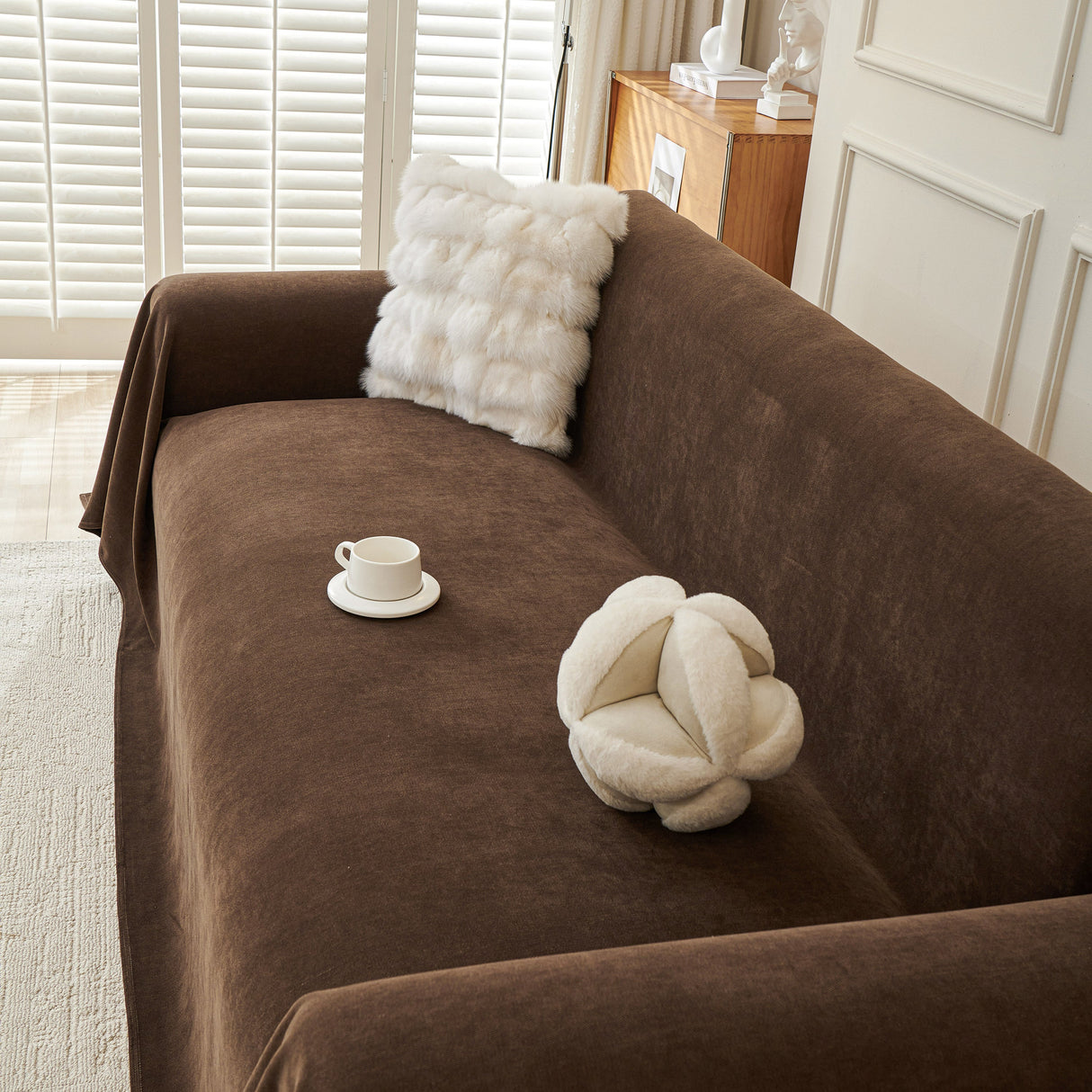 Waterproof Scratch Proof Sofa Protector Throw Blanket, Couch Cover for Pets & Kids