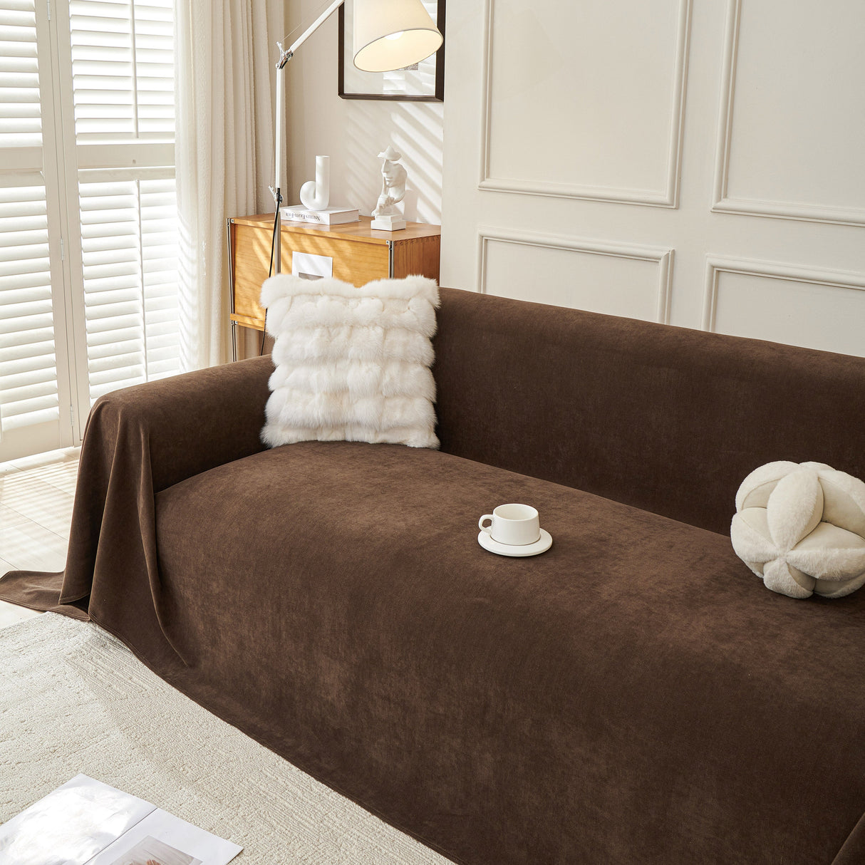 Waterproof Scratch Proof Sofa Protector Throw Blanket, Couch Cover for Pets & Kids