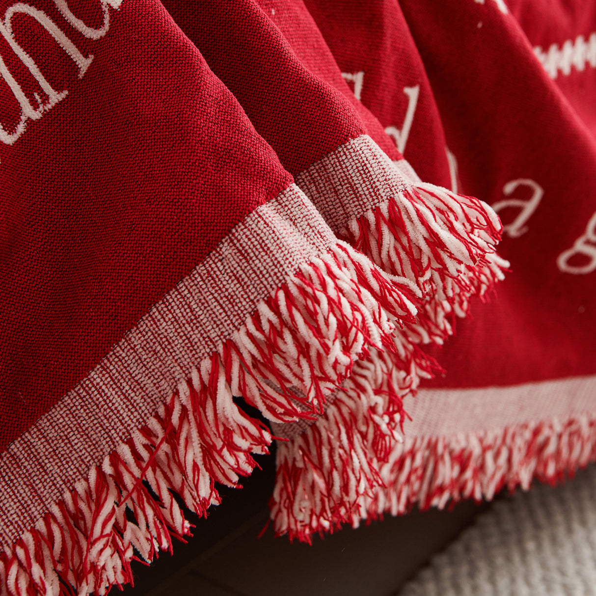 Chenille Houndstooth Couch Cover, Chaise Lounge Blanket Cover, Sectional Couch Scratch Protector