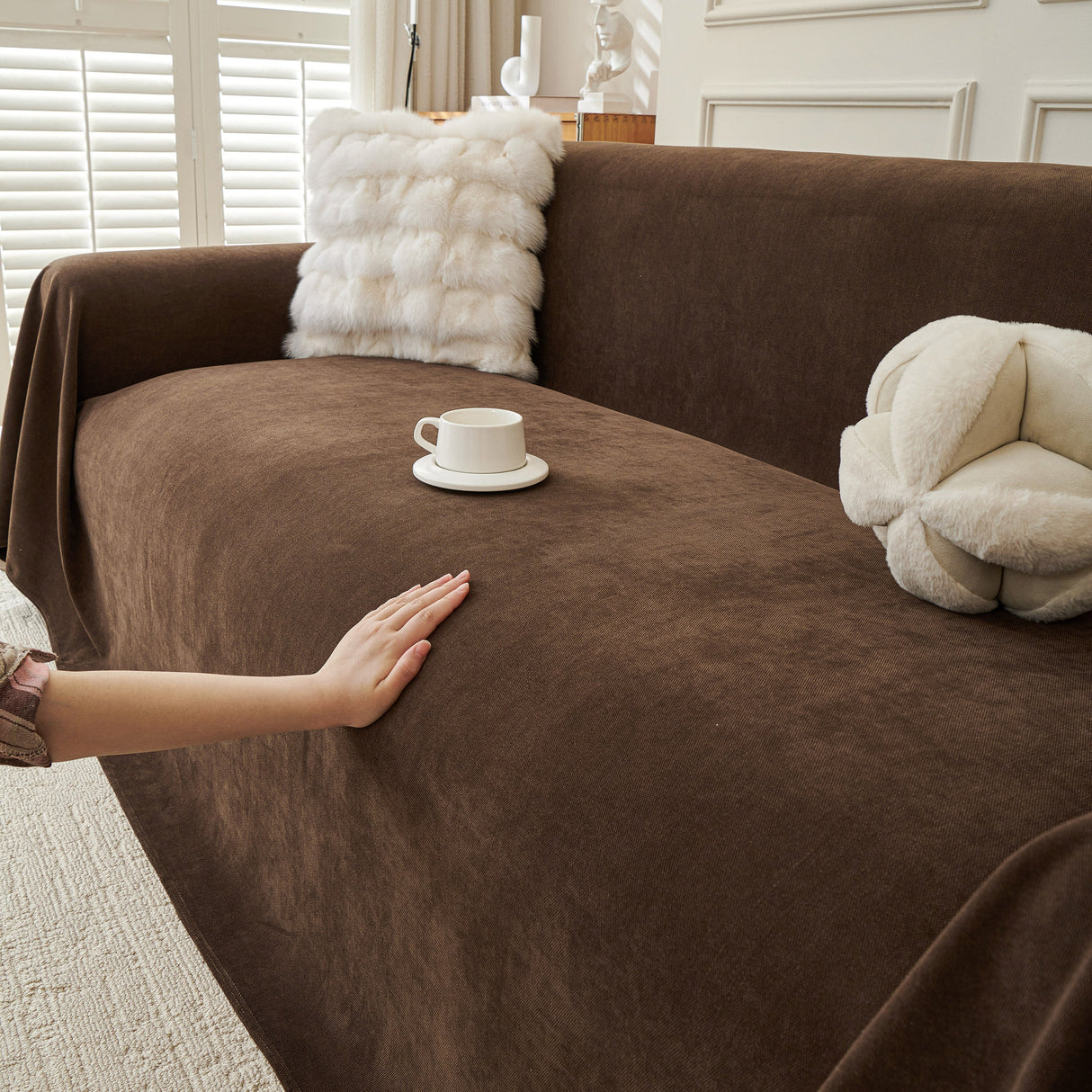 Waterproof Scratch Proof Sofa Protector Throw Blanket, Couch Cover for Pets & Kids