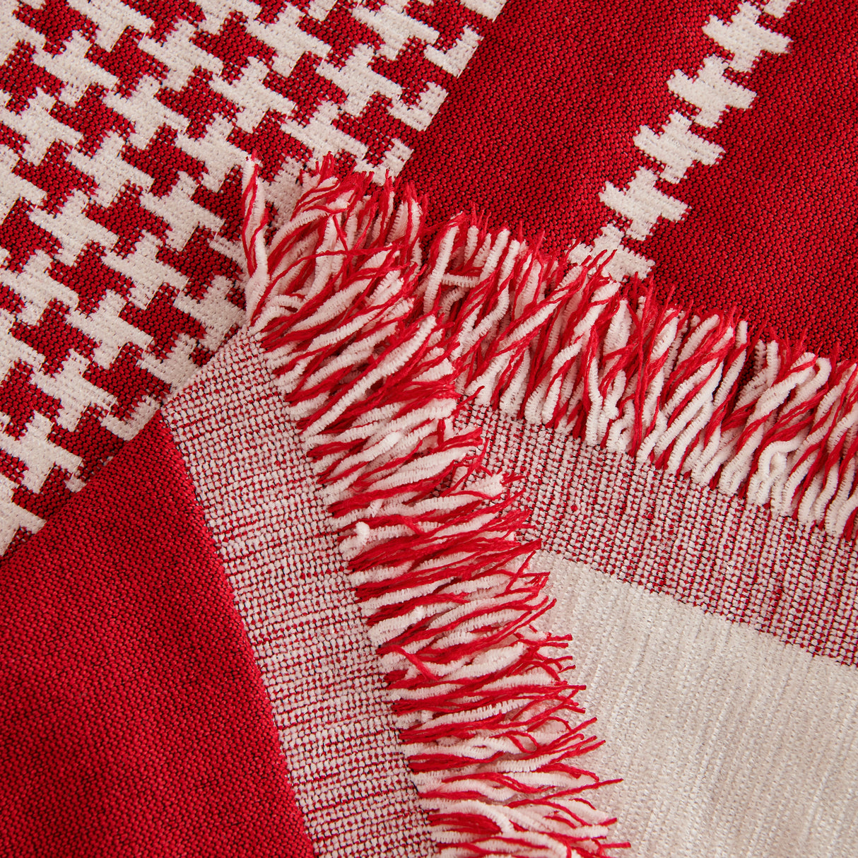 Chenille Houndstooth Couch Cover, Chaise Lounge Blanket Cover, Sectional Couch Scratch Protector