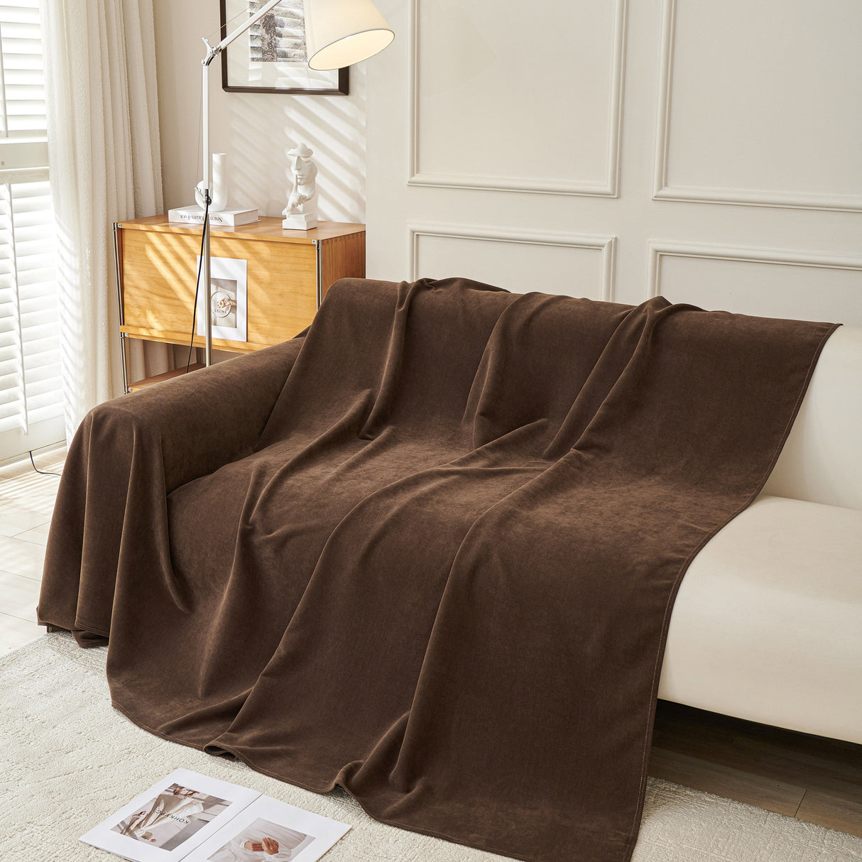 Waterproof Scratch Proof Sofa Protector Throw Blanket, Couch Cover for Pets & Kids