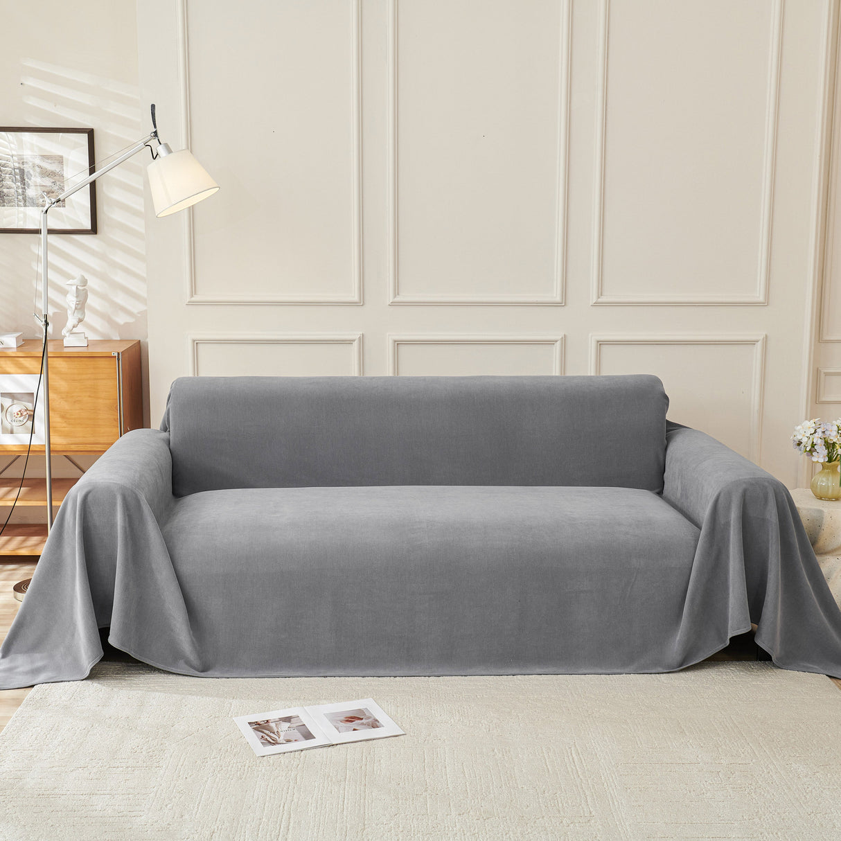 Waterproof Scratch Proof Sofa Protector Throw Blanket, Couch Cover for Pets & Kids