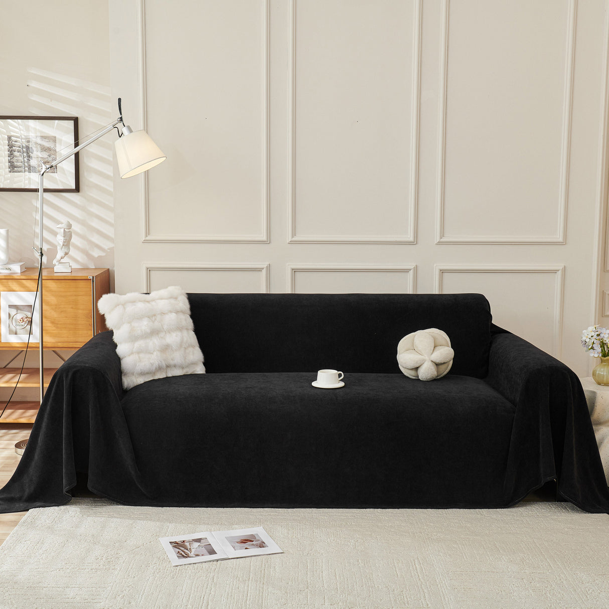 Waterproof Scratch Proof Sofa Protector Throw Blanket, Couch Cover for Pets & Kids