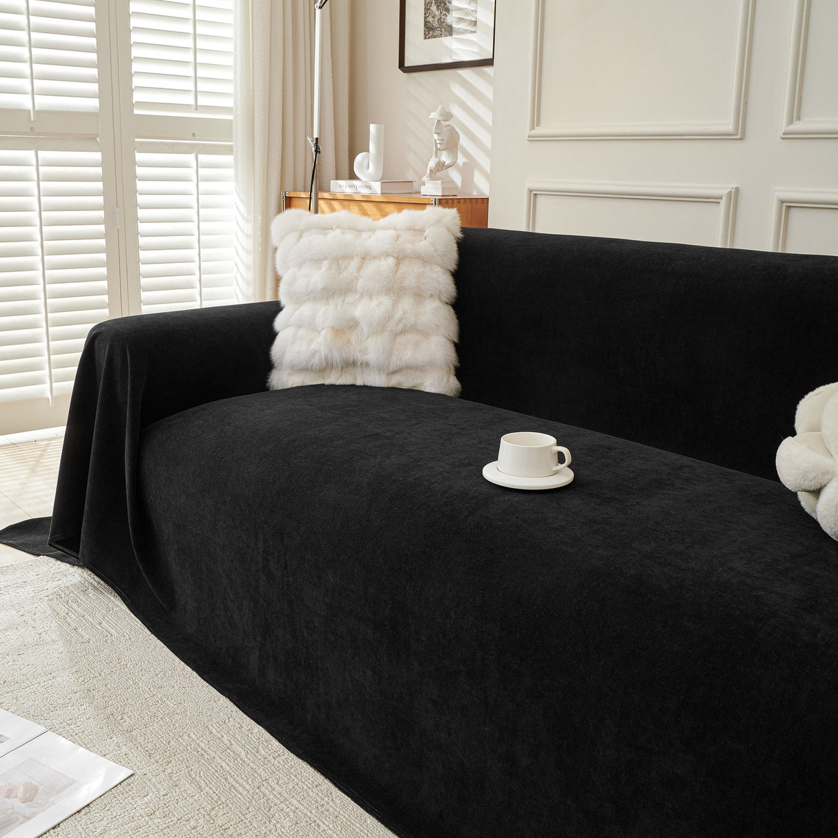 Waterproof Scratch Proof Sofa Protector Throw Blanket, Couch Cover for Pets & Kids