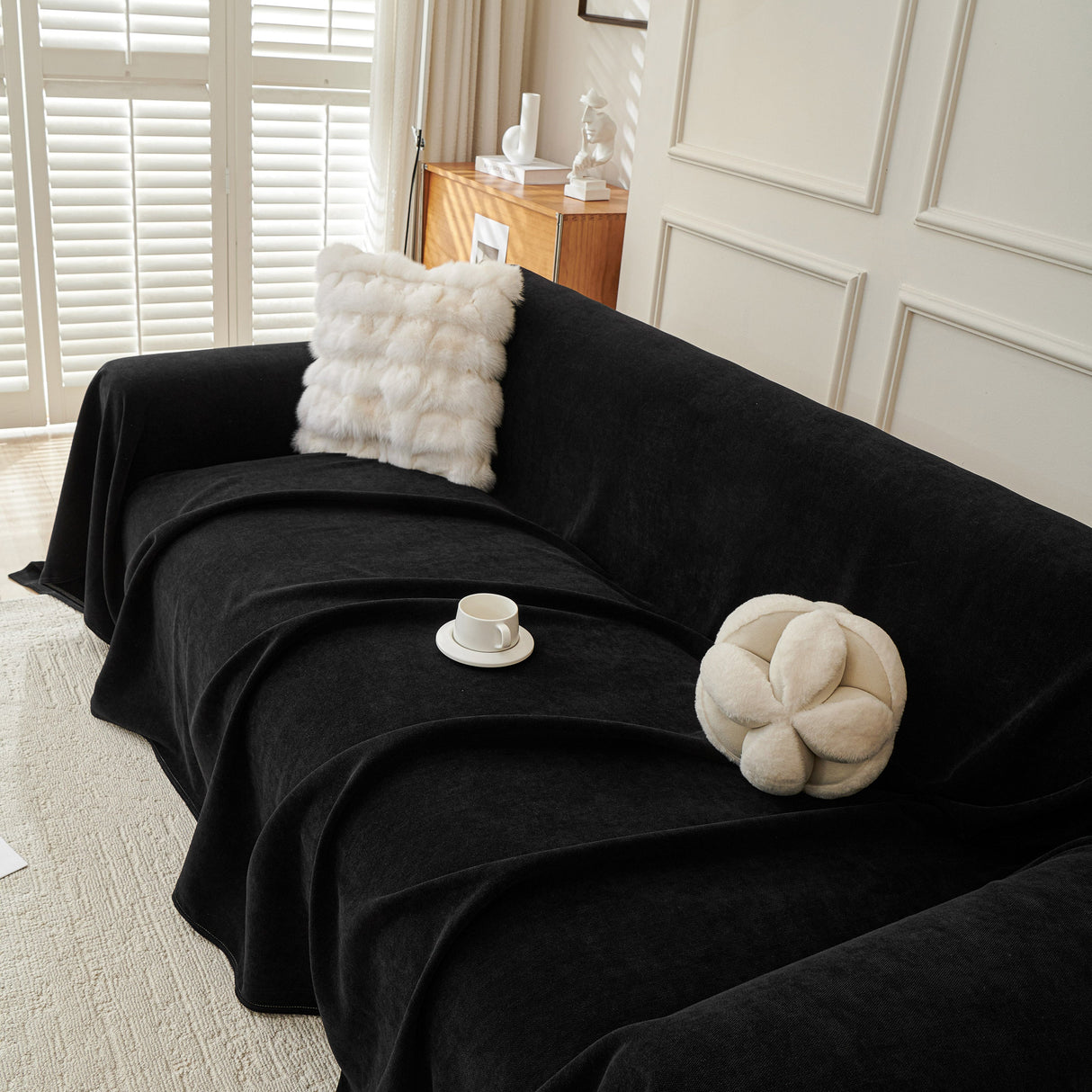 Waterproof Scratch Proof Sofa Protector Throw Blanket, Couch Cover for Pets & Kids