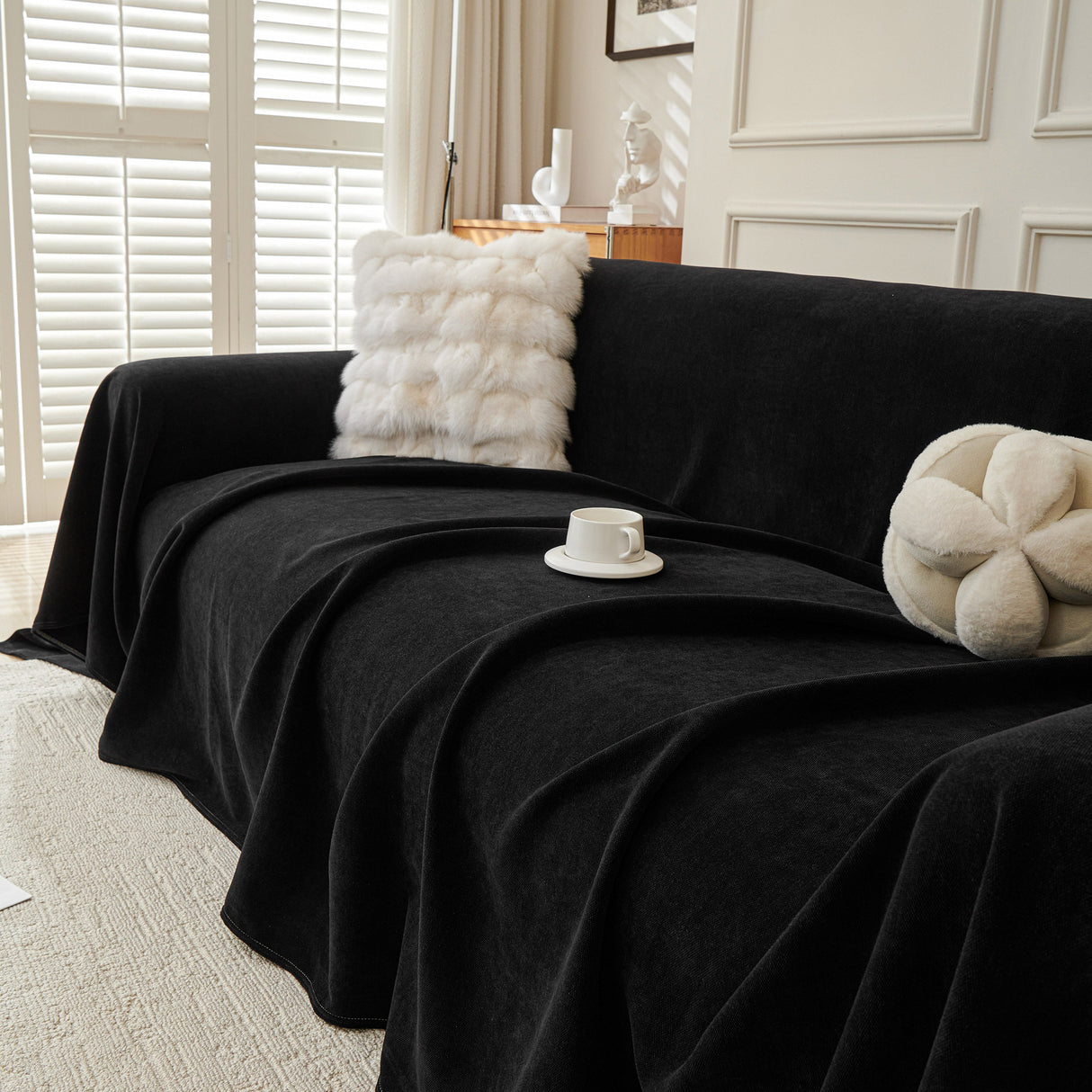 Waterproof Scratch Proof Sofa Protector Throw Blanket, Couch Cover for Pets & Kids