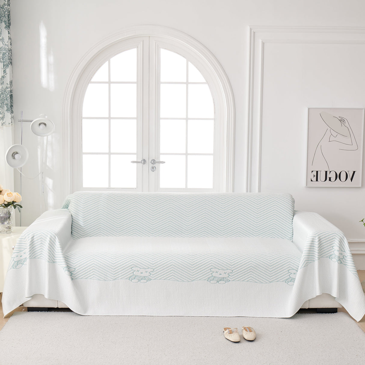 Cool Summer Blanket for Couches Soft Comfy Lightweight Cooling Sofa Blankets Cover