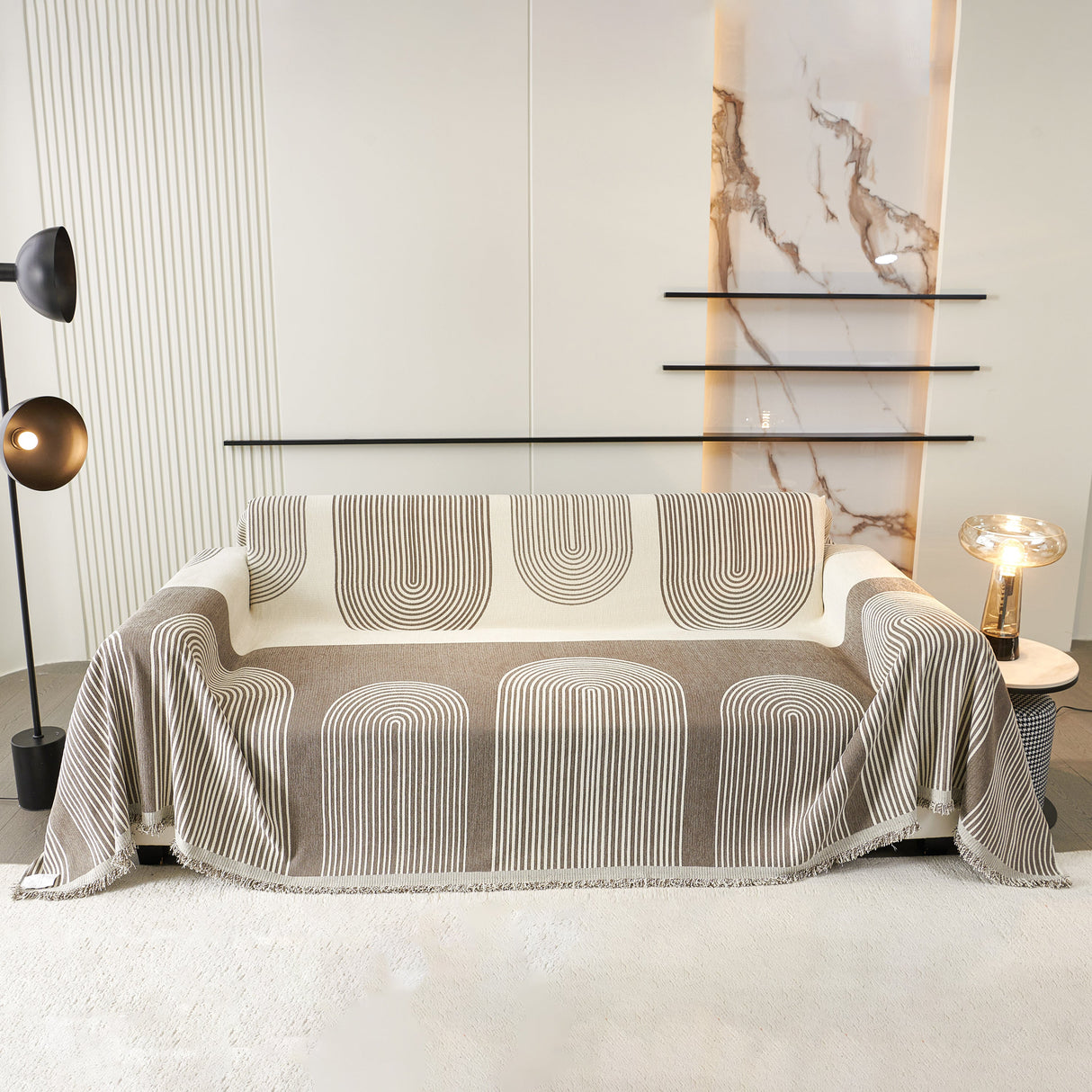 Oversized Sofa Throw Blanket, Couch Protector Throw for Stylish Home Protection