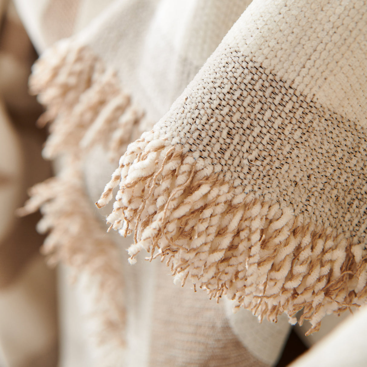 Chenille Geometric Sofa Throw Blanket, Boho Washable Furniture Throw Covers for Sofa