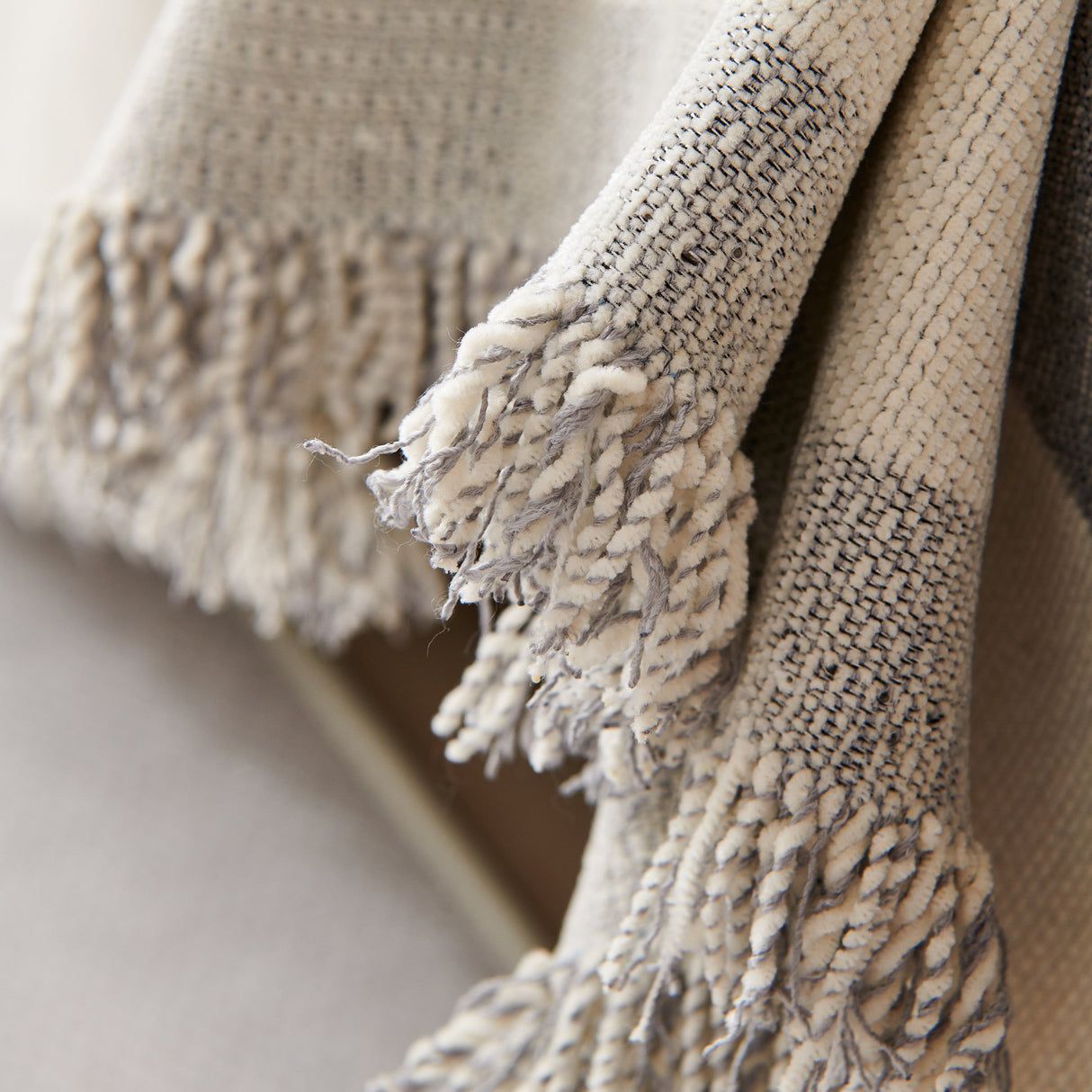 Chenille Geometric Sofa Throw Blanket, Boho Washable Furniture Throw Covers for Sofa