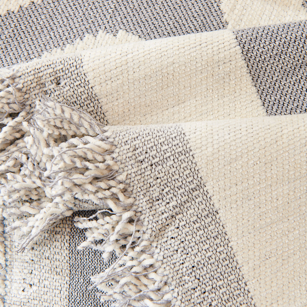 Chenille Geometric Sofa Throw Blanket, Boho Washable Furniture Throw Covers for Sofa